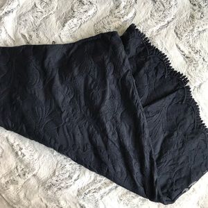 Ann Taylor Navy Lace Pencil Skirt 0